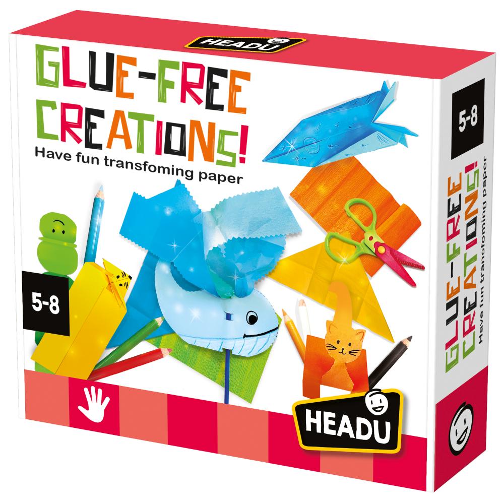 SET DE CREATII FARA LIPICI CU 6 TIPURI DIFERITE DE HARTIE 5-8 ANI - HEADU (HE57632)