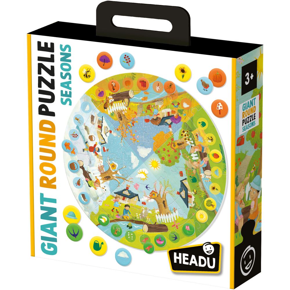 PUZZLE EDUCATIV ROTUND SA INVATAM ANOTIMPURILE - HEADU (HE59049)