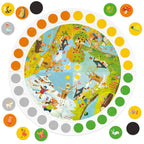 PUZZLE EDUCATIV ROTUND SA INVATAM ANOTIMPURILE - HEADU (HE59049)