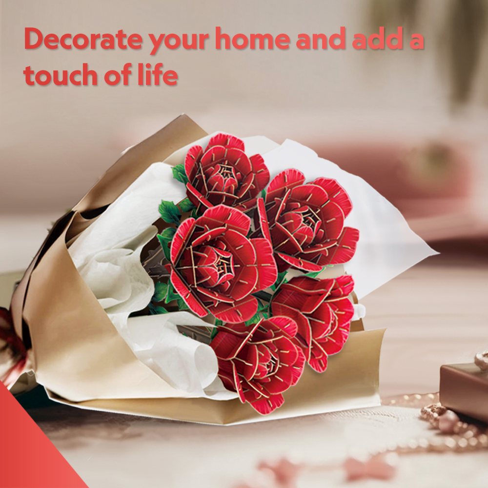 BUCHET DE TRANDAFIRI 3D 265 PIESE - CUBIC FUN (CUP865h)