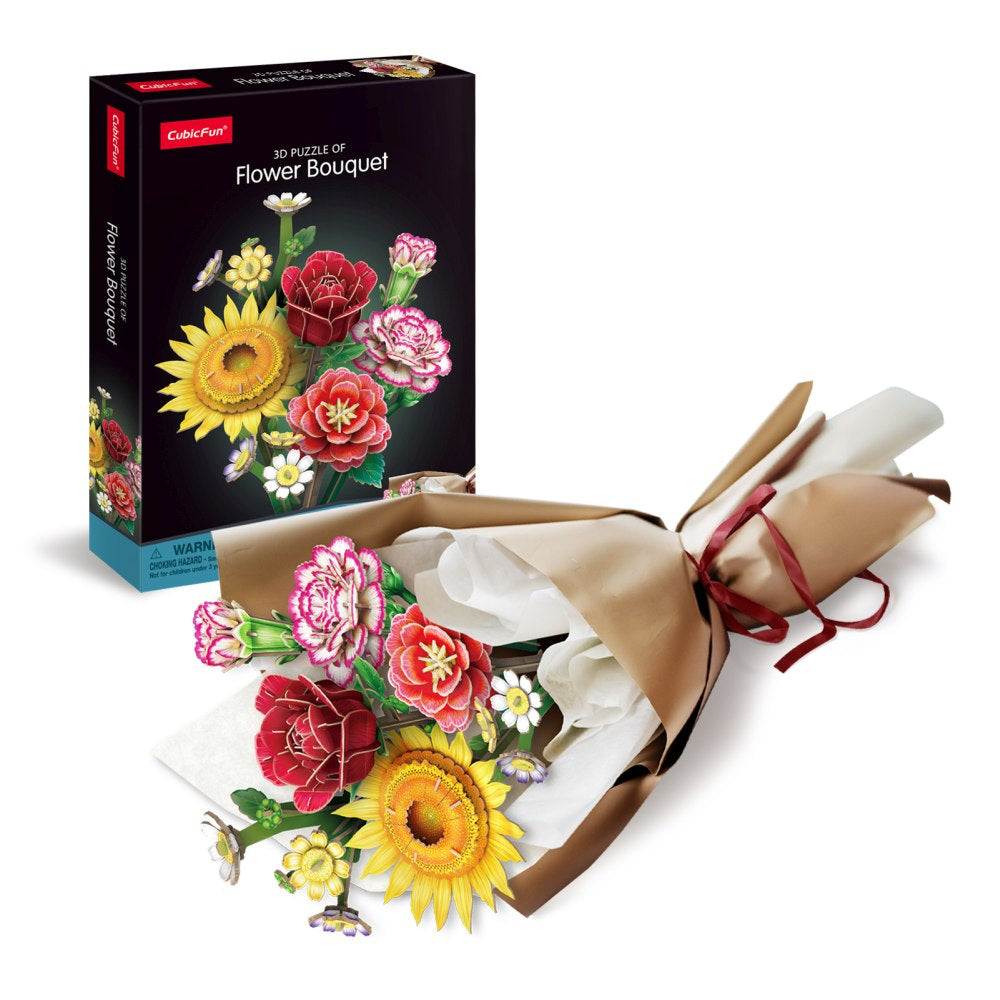 BUCHET DE FLORI ASORTATE 3D 363 PIESE - CUBIC FUN (CUP867h)