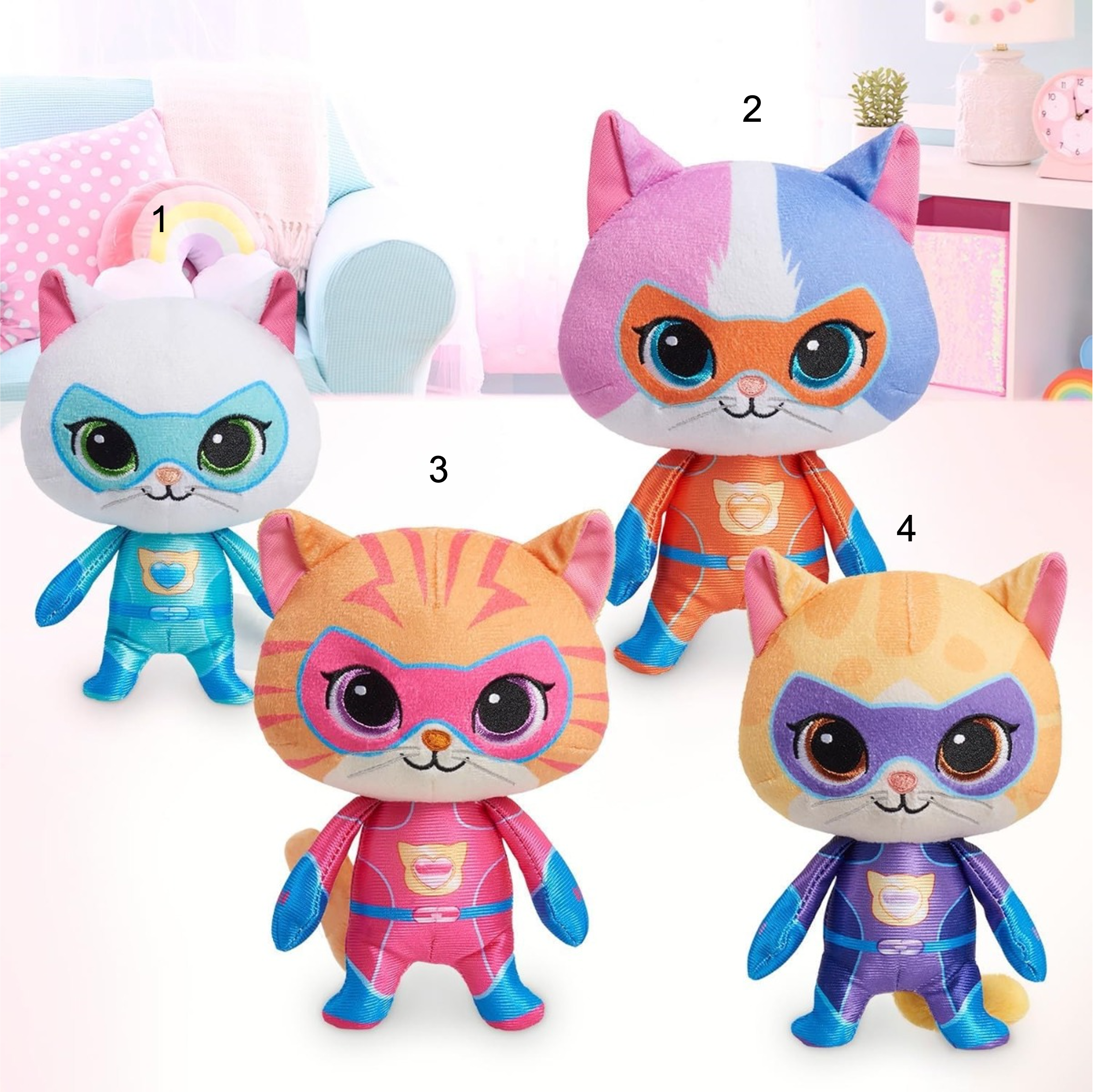 SUPERKITTIES - JUCARIE DE PLUS 20 CM, DIVERSE PERSONAJE (67005)