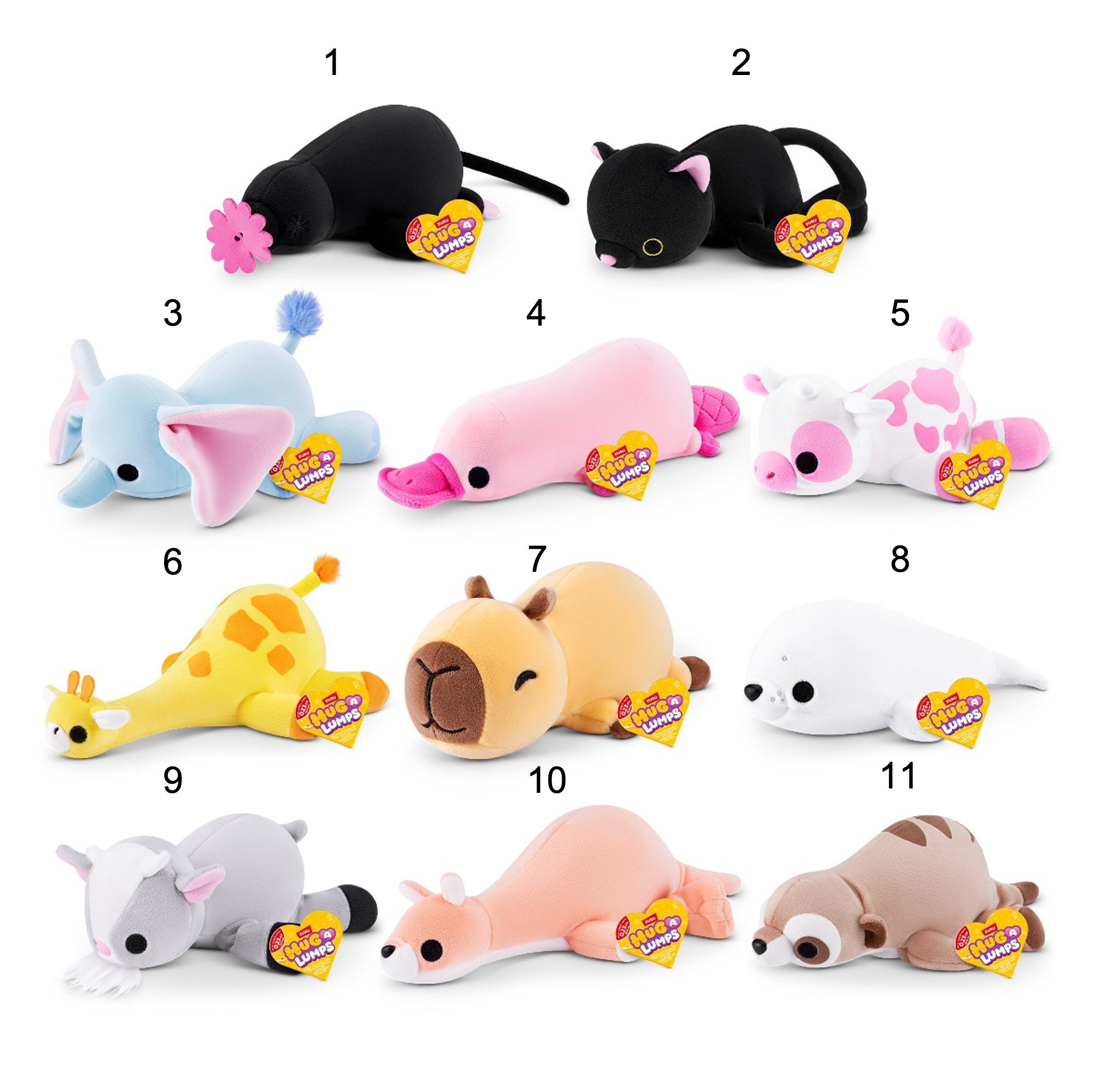 HUG A LUMPS - JUCARIE DE PLUS SUPER-MOALE, 20 CM, DIVERSE MODELE, BABY, S2 - ZURU (14905SQ1)