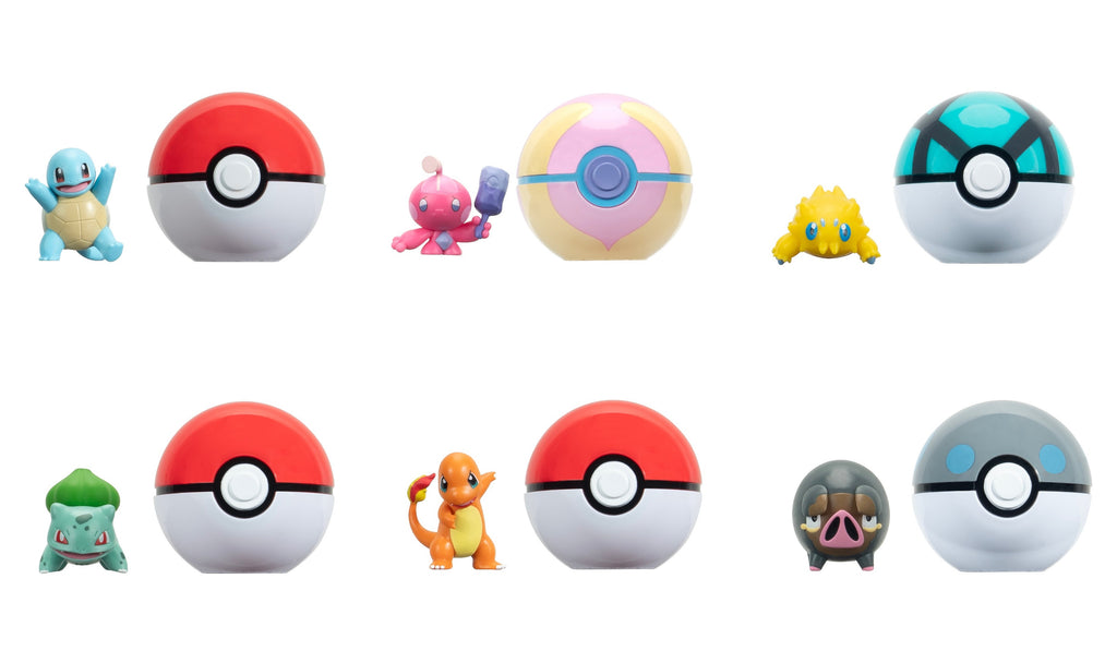 POKEMON - SET OF 2 CLIP N GO FIGURES, W18 - 6 MODELS (PKW3631)