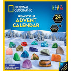 SET EDUCATIV CALENDAR DE CRACIUN DESCOPERA ROCI SI PIETRE PRETIOASE CU 24 DE SURPRIZE - NATIONAL GEOGRAPHIC (NG24101)