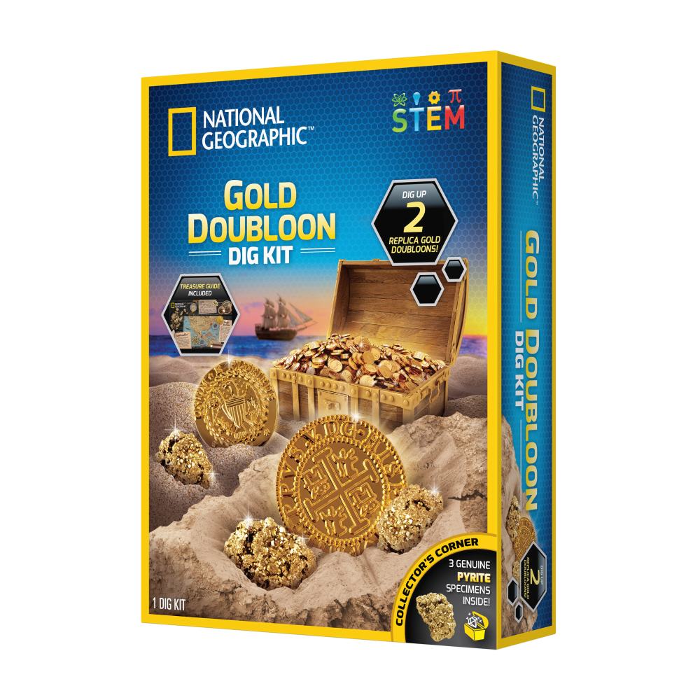 SET EDUCATIV DESCOPERA DOUA REPLICI DE DUBLONI SI TREI EXEMPLARE DE PIRITA - NATIONAL GEOGRAPHIC (NG20011)