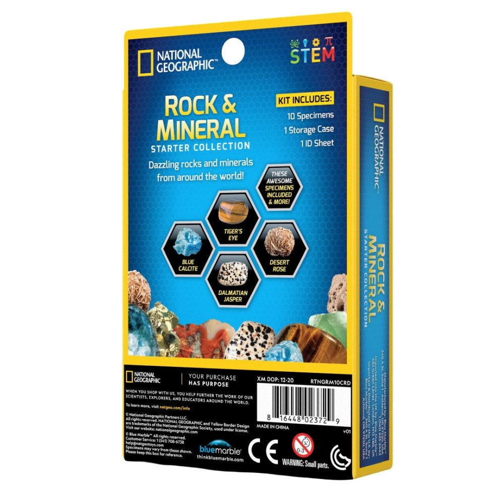 SET EDUCATIV CU 10 EXEMPLARE DE ROCI SI MINERALE - NATIONAL GEOGRAPHIC (NG23729)