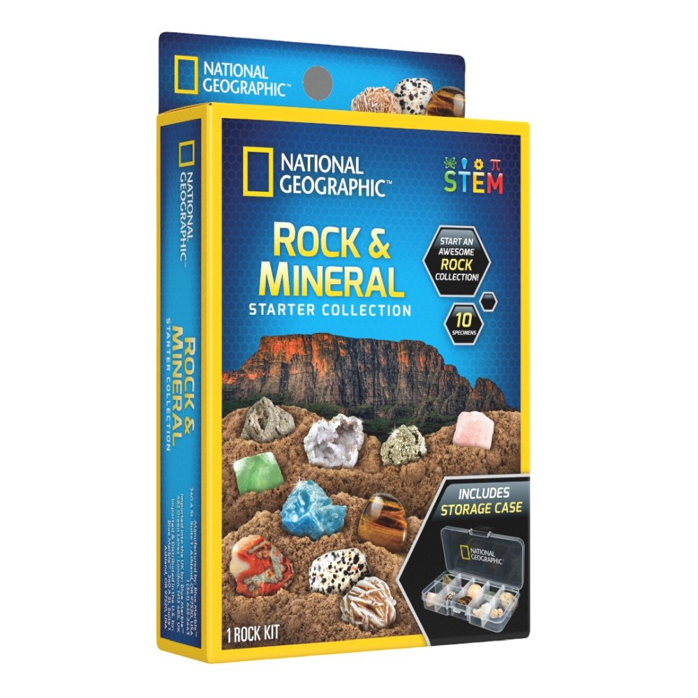 SET EDUCATIV CU 10 EXEMPLARE DE ROCI SI MINERALE - NATIONAL GEOGRAPHIC (NG23729)