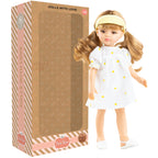 PAPUSA KSENIA, 32 CM, IN ROCHIE CU MARGARETE  - AMIGAS - PAOLA REINA (ST4X4695)