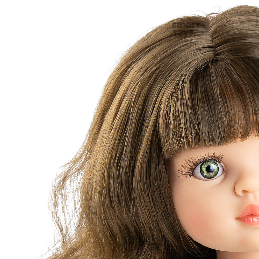 PAPUSA CAROL, 32 CM, IN ROCHIE VERDE CU FUNDA ROSIE  - AMIGAS - PAOLA REINA (ST4X4697)