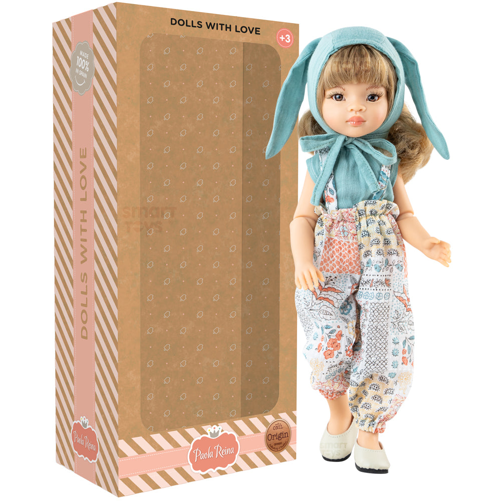 PAPUSA MANICA, 32 CM, 10 ARTICULATII, IN TINUTA BUNNY - AMIGAS - PAOLA REINA (ST4X4867)