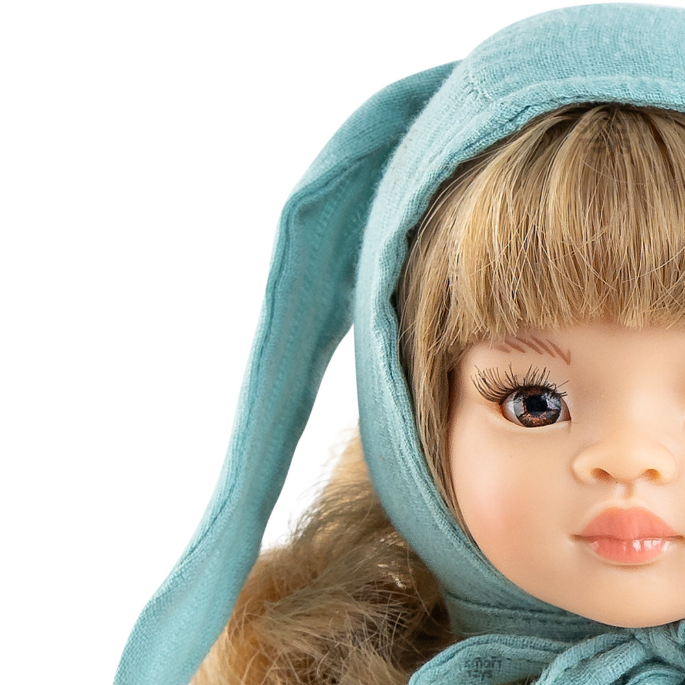 PAPUSA MANICA, 32 CM, 10 ARTICULATII, IN TINUTA BUNNY - AMIGAS - PAOLA REINA (ST4X4867)