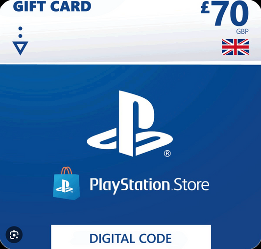 PLAYSTATION NETWORK GIFT CARD 70 GBP (UK) - PSN - MULTILANGUAGE - WORLDWIDE - Libelula Vesela - Gift Cards