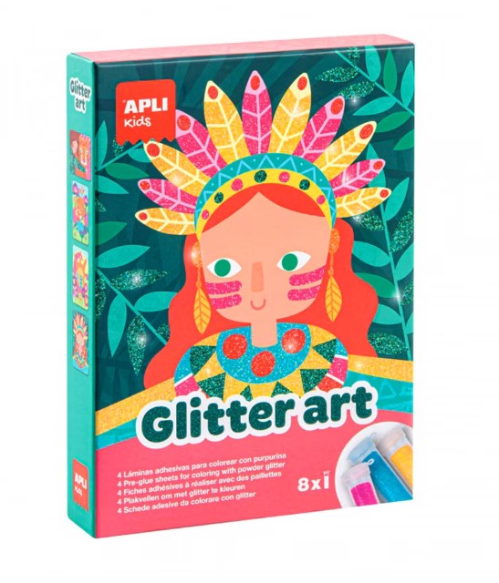 JOC GLITTER ART, 4 MODELE, 8 CUTII SCLIPICI - APLI (APL17561)