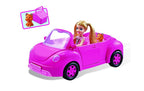PINK CONVERTIBLE CAR FOR GIRLS, WITH DOLL AND PET, PICNIC BASKET INCLUDED - RS TOYS (RS11725)