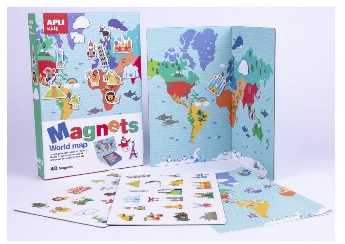 JOC MAGNETIC - HARTA LUMII, 40 PIESE - APLI (APL16494)