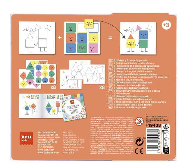 SET EDUCATIONAL DE AUTOCOLANTE, TEMATICA EMOTII - APLI (APL19433)