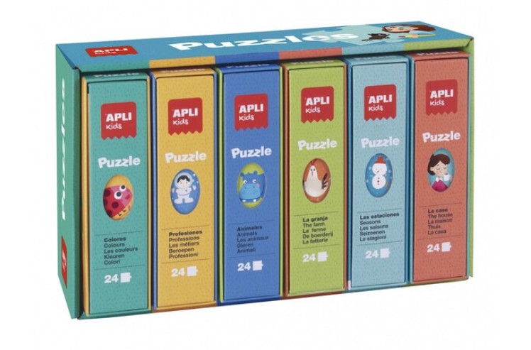 COLECTIE BIBLIOTECA SET 6 PUZZLE-URI, 24 PIESE - APLI (APL13856)
