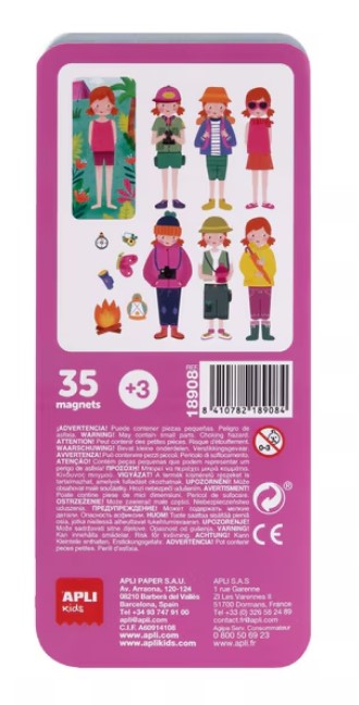 PUZZLE MAGNETIC 35 PIESE, MULTICOLOR - APLI (APL18908)