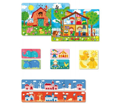 COLECTIE BIBLIOTECA SET 6 PUZZLE-URI, 24 PIESE - APLI (APL13856)
