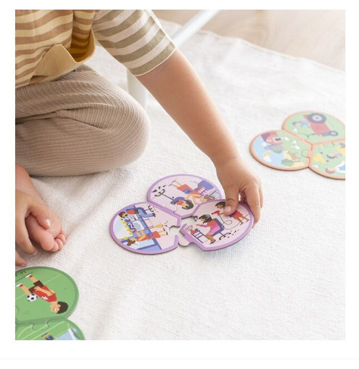PUZZLE DIN 3 PIESE MESERII, KIDS, 24 PIESE - APLI (APL18822)