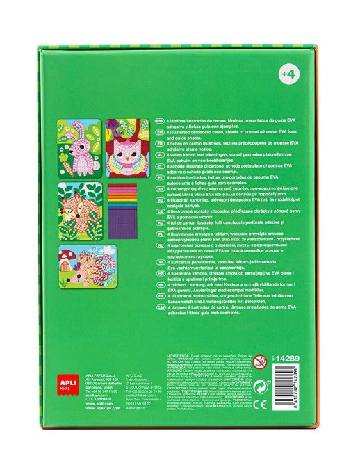 JOC EVA MOZAIC, FOAM, TEMA ANIMALE, 6 COLI - APLI (APL14289)