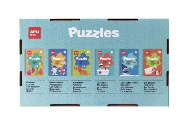 COLECTIE BIBLIOTECA SET 6 PUZZLE-URI, 24 PIESE - APLI (APL13856)