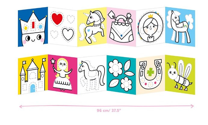 CARTE DE COLORAT PENTRU COPII READY TO DRAW, UNICORNI SI ZANE  - BANANA PANDA (BP50157)