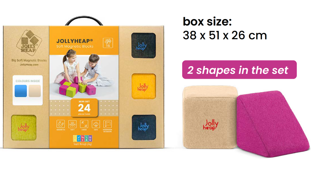 MINI SET - 24 SOFT MAGNETIC BLOCKS - 1-5 YEARS - JOLLYHEAP