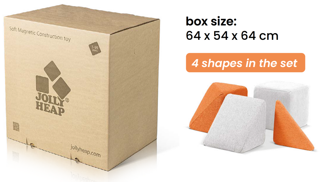 CREATIVE SET - 100 SOFT MAGNETIC BLOCKS - 5-99 YEARS - JOLLYHEAP