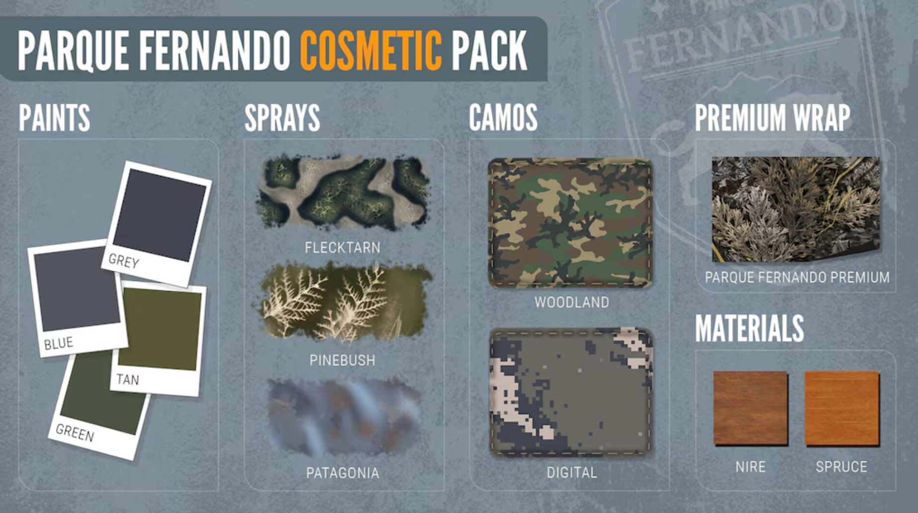 THEHUNTER CALL OF THE WILD PARQUE FERNANDO COSMETIC PACK - PC - STEAM - MULTILANGUAGE - WORLDWIDE