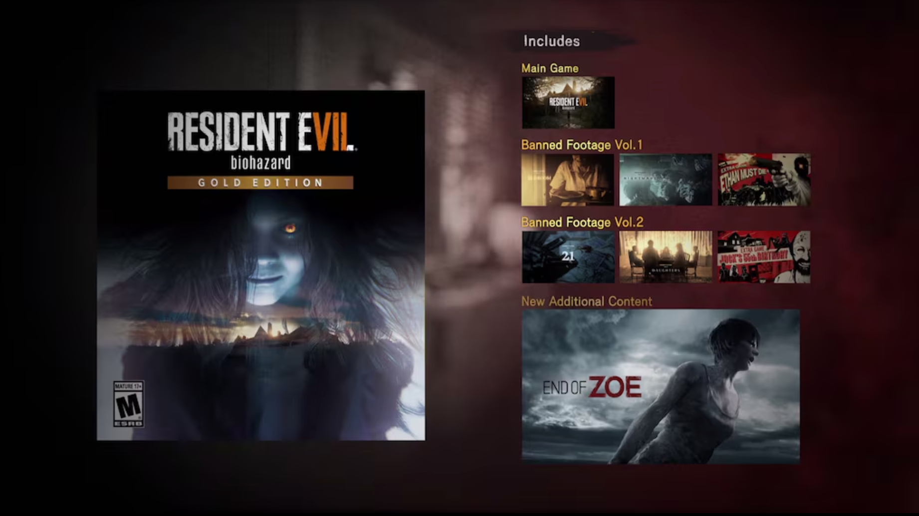 RESIDENT EVIL 7 BIOHAZARD / BIOHAZARD 7 RESIDENT EVIL: GOLD EDITION - XBOX ONE - XBOX LIVE - MULTILANGUAGE - EU