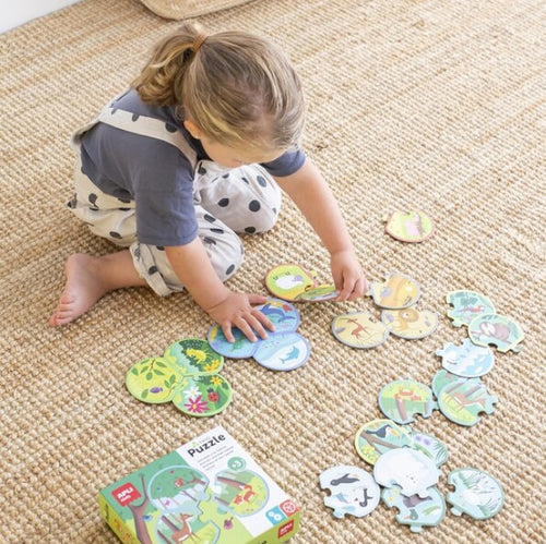 PUZZLE DIN 3 PIESE ANIMALELE SI MEDIUL LOR, KIDS, 24 PIESE - APLI (APL18821)