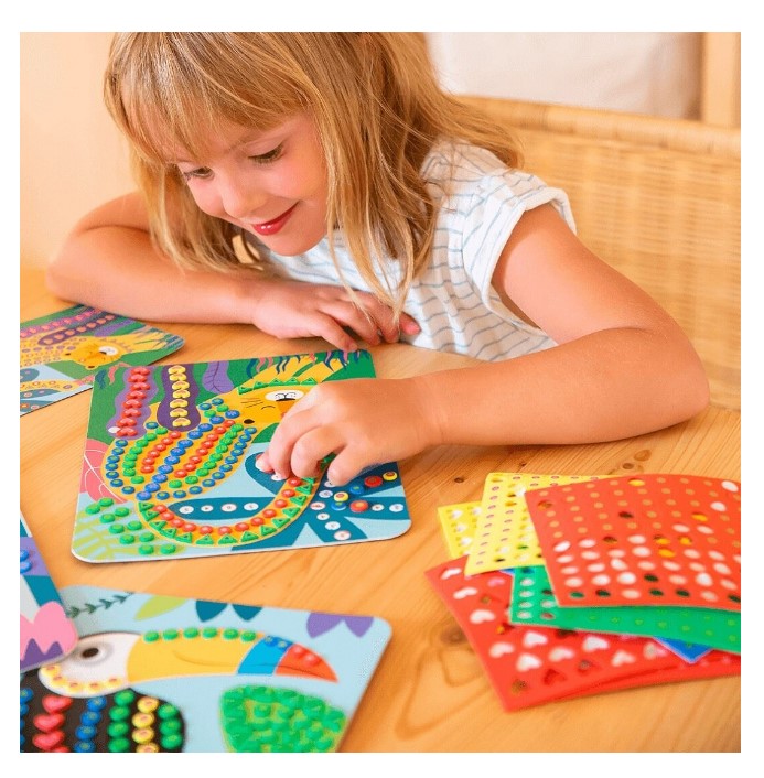 SET 4 PLANSE MOZAIC, KIDS, MULTICOLOR - APLI (APL19446)