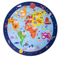 PUZZLE CIRCULAR, TEMA HARTA LUMII, 48 PIESE, 50 CM - APLI (APL18201)