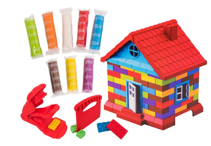 SET PLASTILINA CREATIE CASA, KIDEA, 8 X 80 G, DIVERSE CULORI - GLOBO (GL40873)