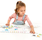 BOARD GAME, DOMINO WITH ANIMALS, NUMBERS AND COLORS, LET'S PLAY - BANANA PANDA (BP49166)