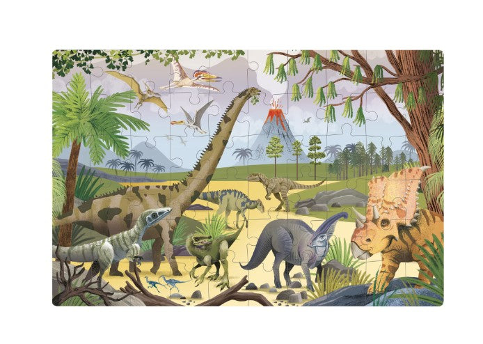 PUZZLE CARE STRALUCESTE IN INTUNERIC, KIDS, 60 DE PIESE, DINOZAURI - APLI (APL19435)