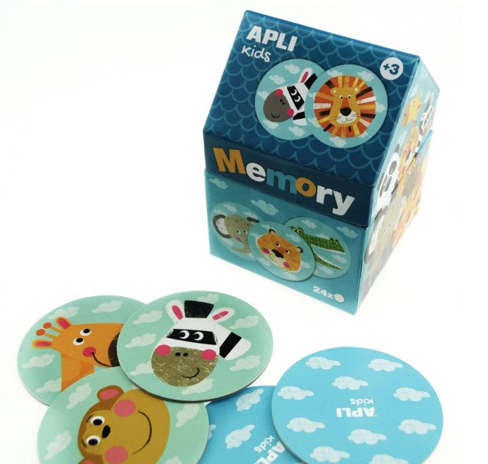 PUZZLE - SAFARI JOC MEMORIE IN CUTIE DE DEPOZITARE CASUTA, 24 PIESE - APLI (APL16820)