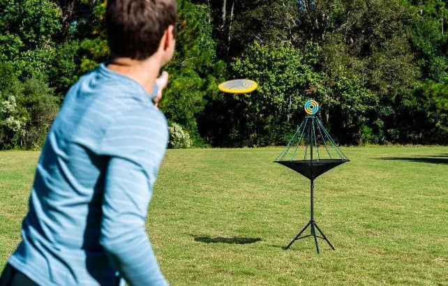 OUTDOOR GAME SET, FREESBEE WITH SPECIAL SUPPORT, HOLDING AND THROWING WITH TARGET, WABOBA HITMAN, 4 SILICON DISCS INCLUDED - SPORTX (VDM2010650)