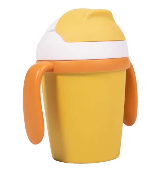 CUP WITH STRAW, BIODEGRADABLE, OCHER 250 ML - BO JUNGLE (BJB552040)