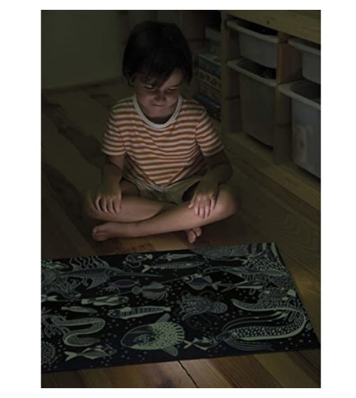 PUZZLE CARE STRALUCESTE IN INTUNERIC KIDS - OCEAN, 104 PIESE - APLI (APL18455)