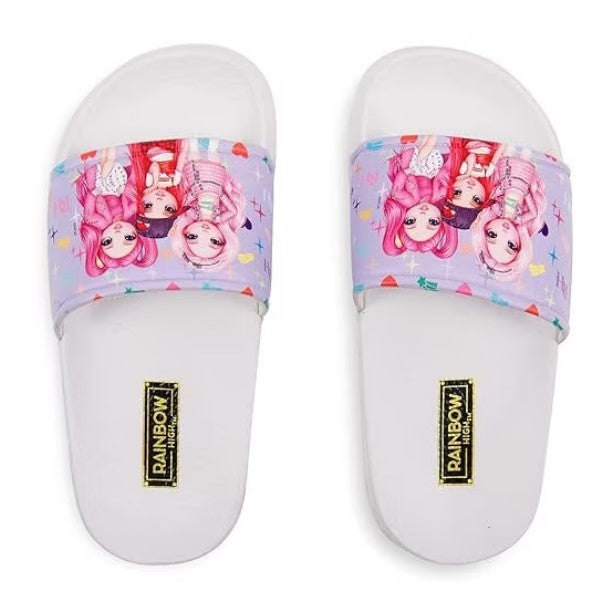 PAPUCI RAINBOW HIGH, PENTRU FETE, PVC, MARIME 28-32, LILA SI ALB - PERLETTI