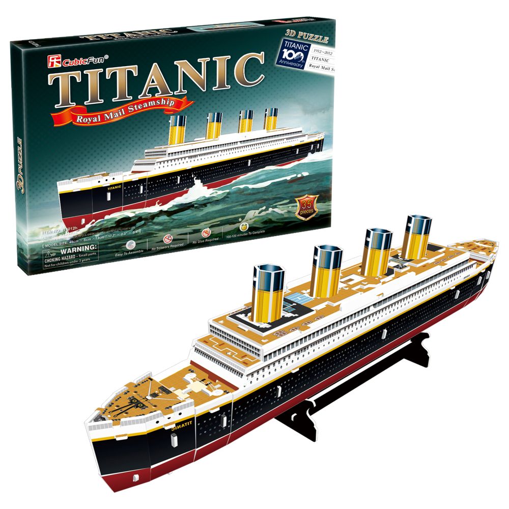 PUZZLE 3D NAVA MICA TITANIC 35 PIESE - CUBIC FUN (CUT4012h)