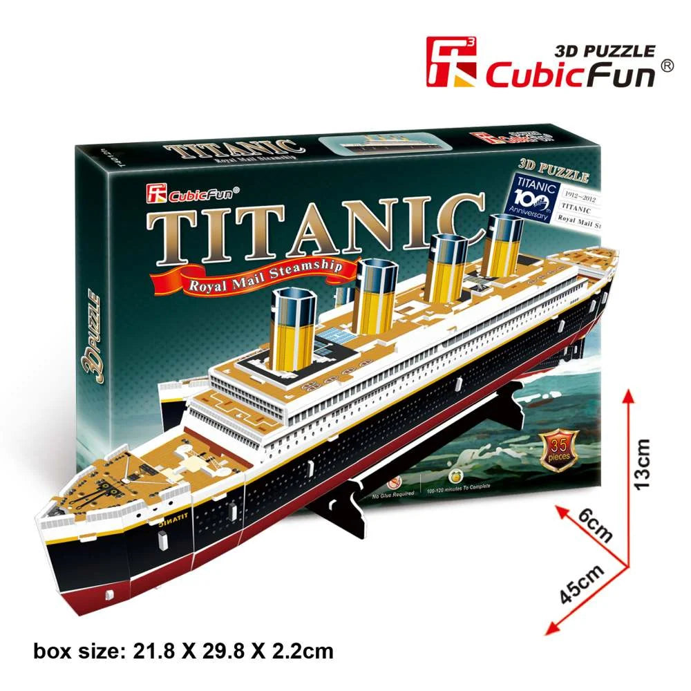 PUZZLE 3D NAVA MICA TITANIC 35 PIESE - CUBIC FUN (CUT4012h)