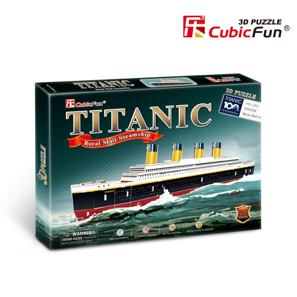 PUZZLE 3D NAVA MICA TITANIC 35 PIESE - CUBIC FUN (CUT4012h)