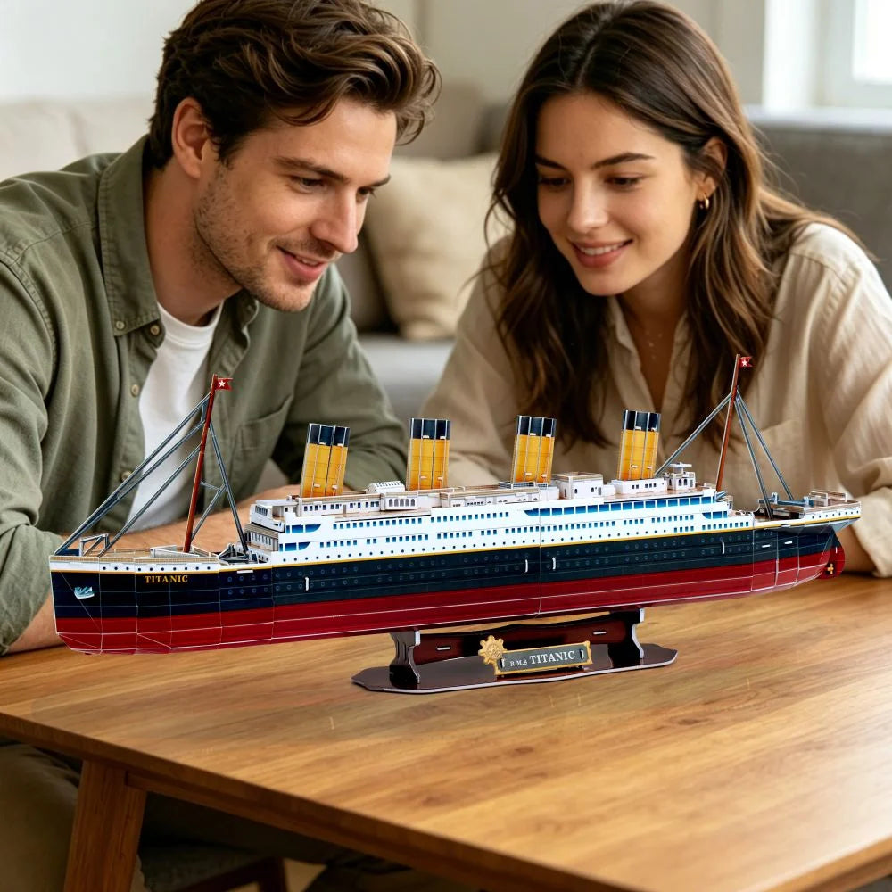 PUZZLE 3D NAVA MEDIE TITANIC 125 PIESE - CUBIC FUN (CUT4045H)