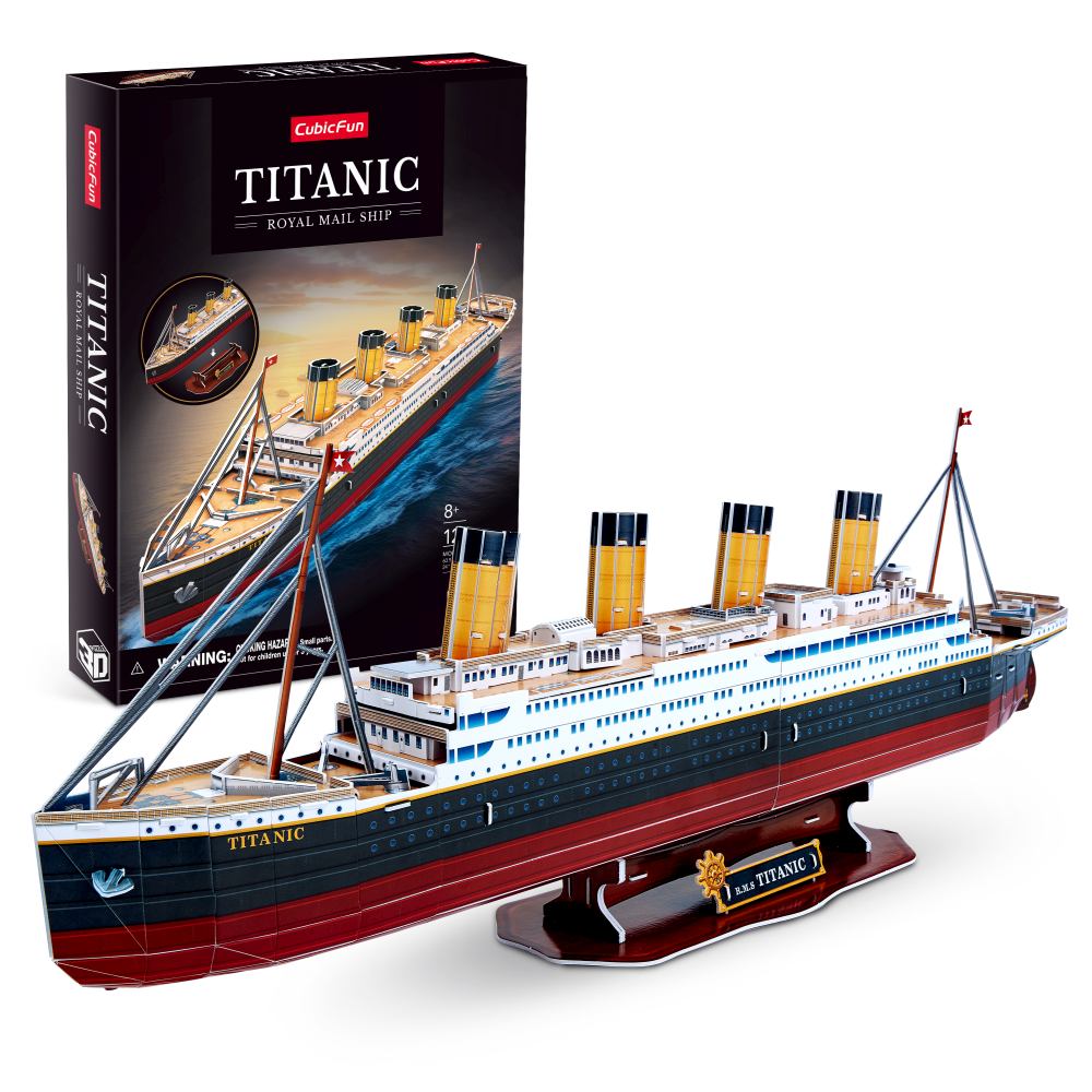 PUZZLE 3D NAVA MEDIE TITANIC 125 PIESE - CUBIC FUN (CUT4045H)