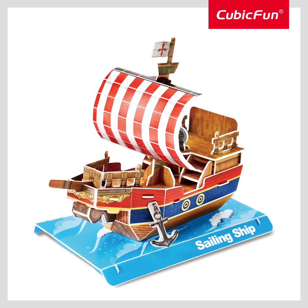 CUBIC FUN - 3D PUZZLE SAILING SHIP 33 PIECES - CUBIC FUN (CUW3122h)