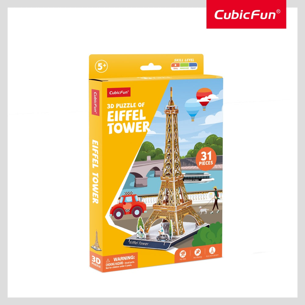 CUBIC FUN - 3D PUZZLE EIFFEL TOWER 31 PIECES - CUBIC FUN (CUW3195)
